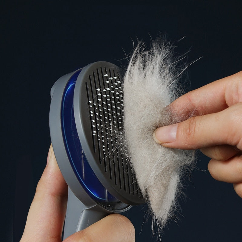 Escova Removedora de Pelos Pet Autolimpante
